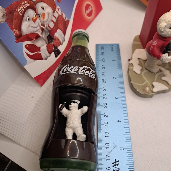 Vintage Coca Cola Ceramic Figurines & Tray Plus Twirling Coca Cola PolarBear and - Picture 4 of 10